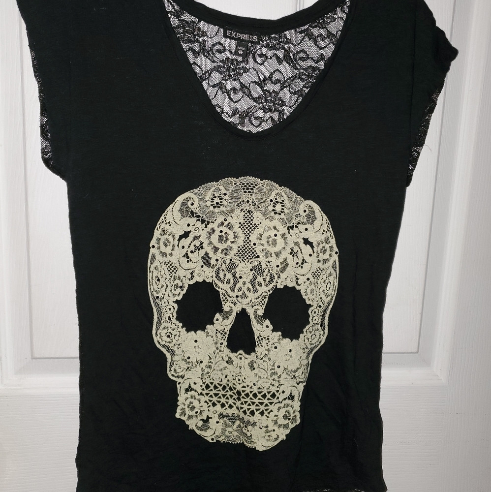Best lace Skull shirt